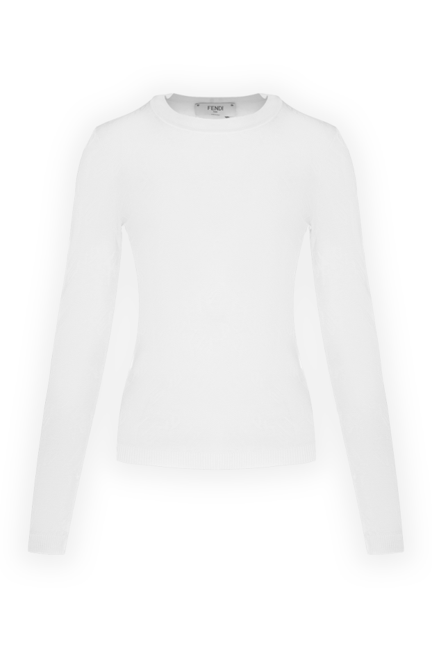 Fendi white women’s jumper with a logo pattern 170829 - photo 1