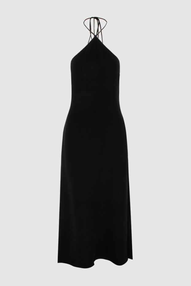 Black silk maxi dress with thin halter neck
- photo 1