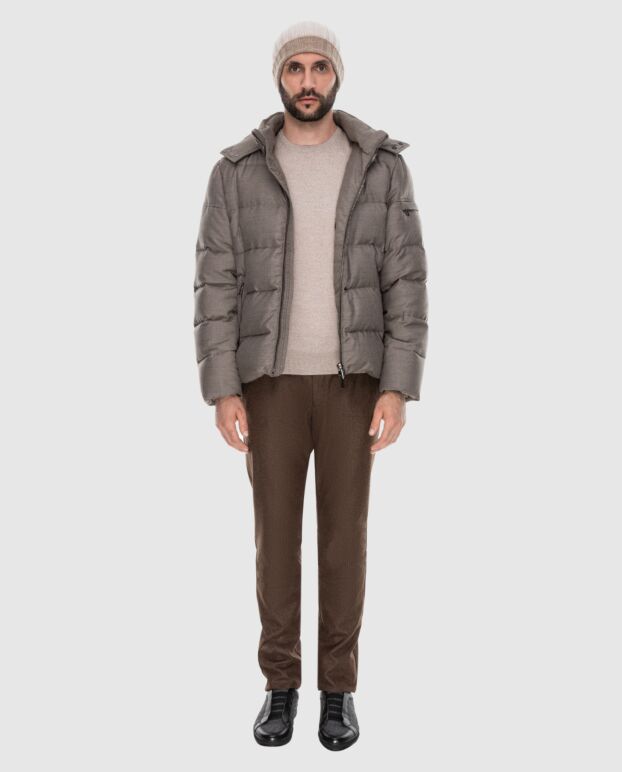 Moorer wool and cashmere blend jacket with hood and insulated quilting
 170899 - photo 2
