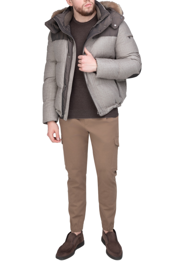Moorer men's down jacket made of polyamide gray 170901 - photo 2