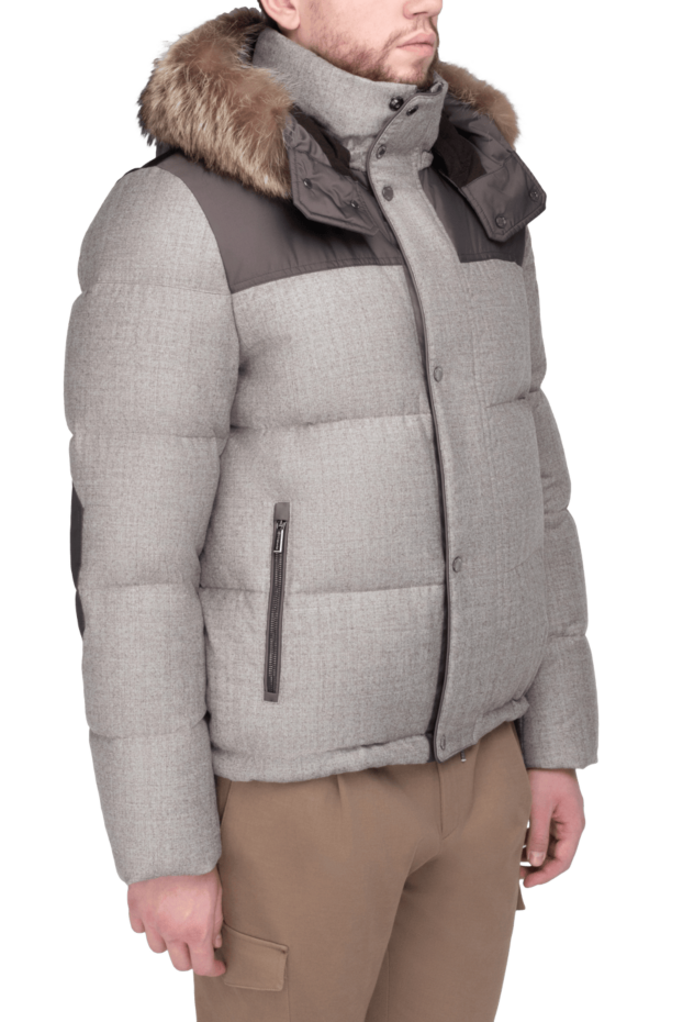 Moorer men's down jacket made of polyamide gray 170901 - photo 3