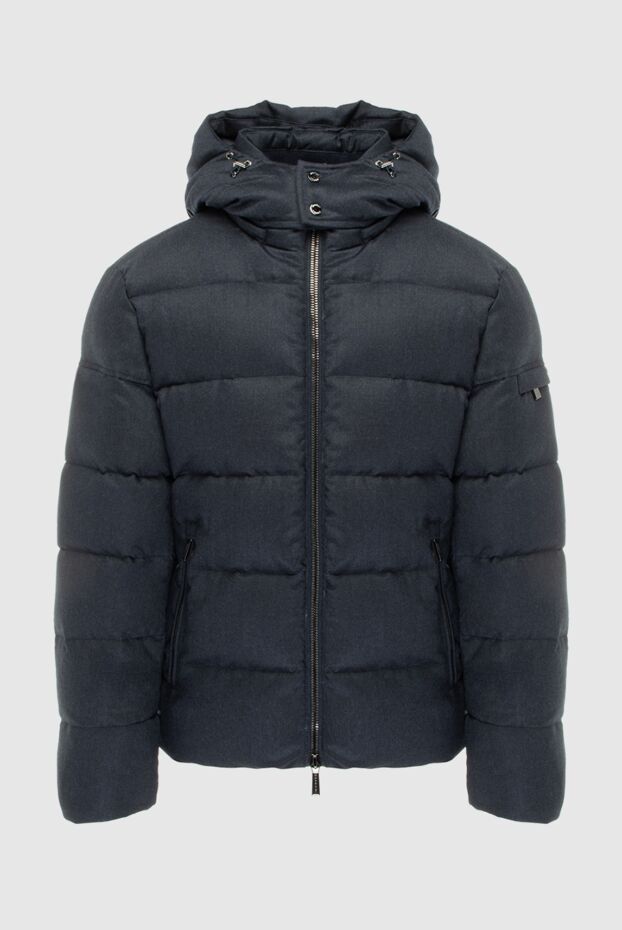 Moorer men's down jacket made of wool, acrylic and lycra, blue 170905 - photo 1