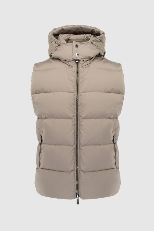Moorer beige polyester vest for men 170915 - photo 1