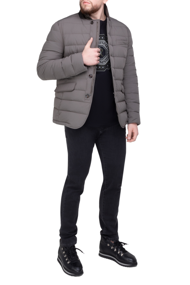 Moorer men's down jacket made of polyamide and polyurethane, gray 170920 - photo 3