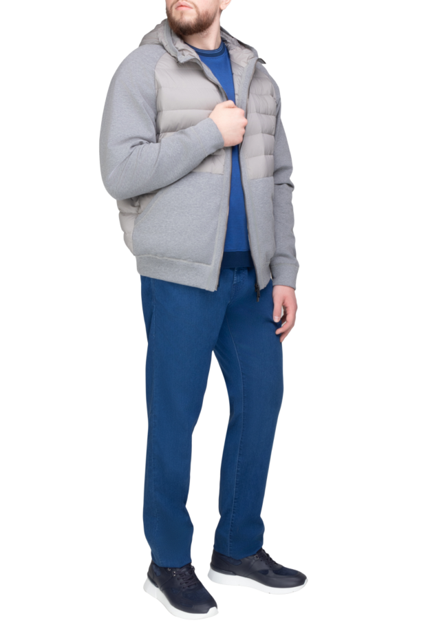 Moorer men's gray polyamide, cotton and polyurethane jacket 170922 - photo 2