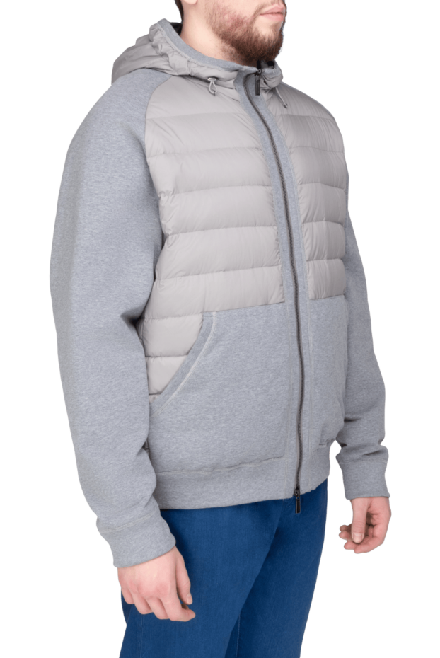 Moorer men's gray polyamide, cotton and polyurethane jacket 170922 - photo 3