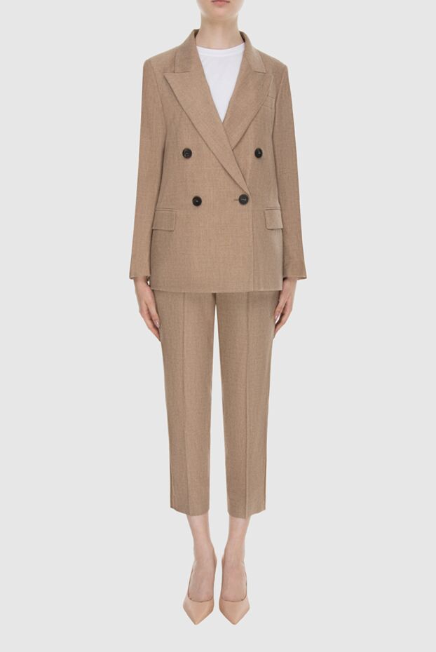 Peserico women's beige suit with a jacket and trousers made of wool and cashmere
170952 - photo 2