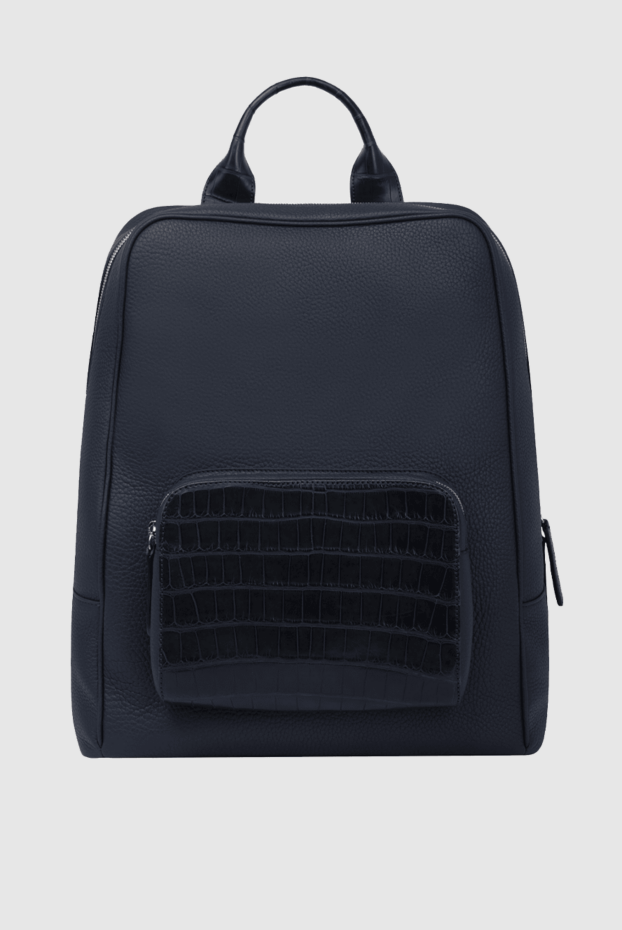 Cesare di Napoli alligator leather backpack blue for men 170988 - photo 1