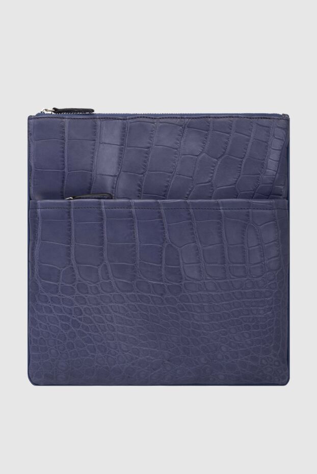 Cesare di Napoli shoulder bag in blue alligator leather for men 170990 - photo 1