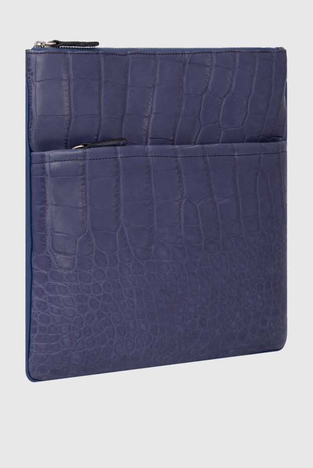 Cesare di Napoli shoulder bag in blue alligator leather for men 170990 - photo 3