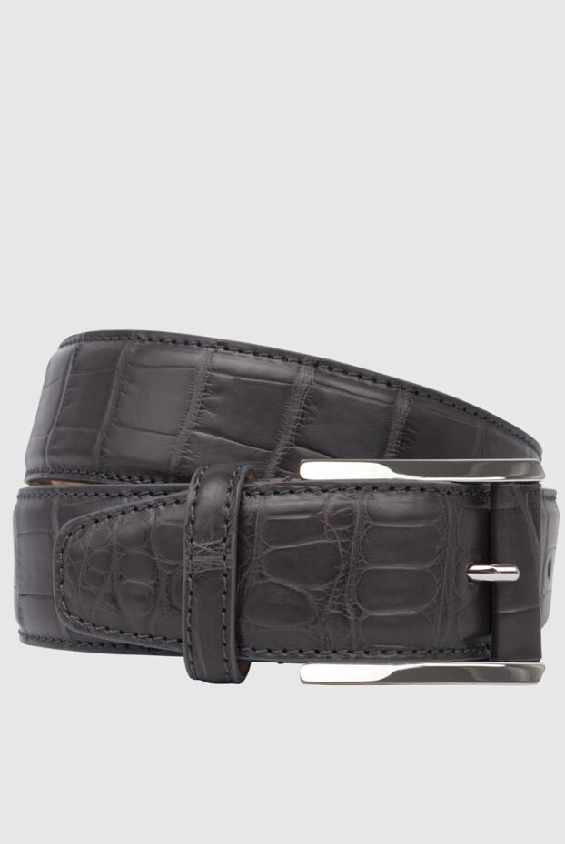 Cesare di Napoli dark grey crocodile leather belt 171000 - photo 1