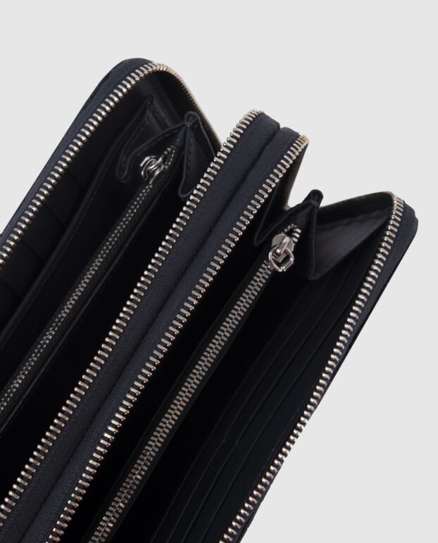 Cesare di Napoli men's dark blue alligator leather clutch with two zipped compartments 171028 - photo 3