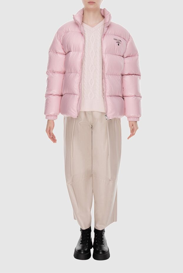 Prada pink women's down jacket with voluminous quilting and high collar
 171065 - photo 3