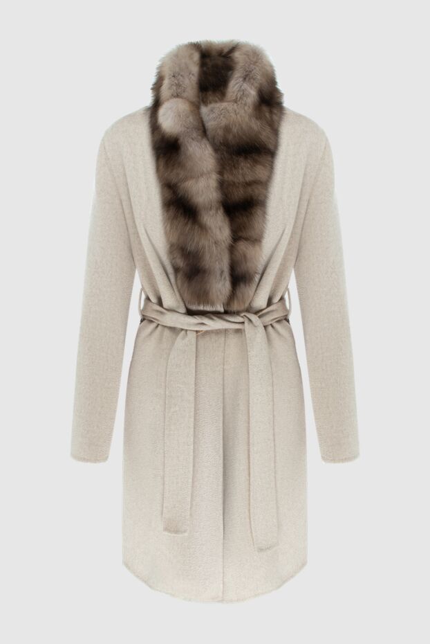 Fabio Gavazzi beige sable and cashmere coat for women 171094 - photo 1