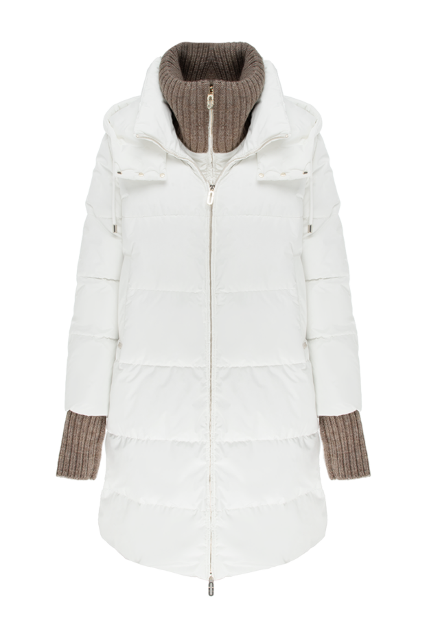 Stilnology white women's down jacket with knitted collar and cuffs
171110 - photo 1