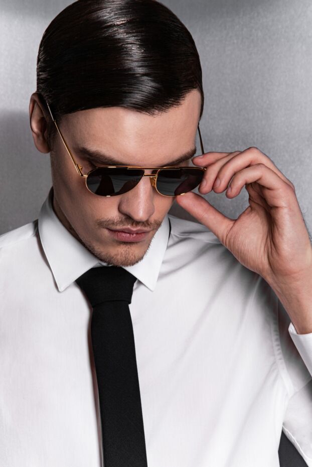 Saint Laurent men's white plain shirt with a neat collar
 171132 - photo 2