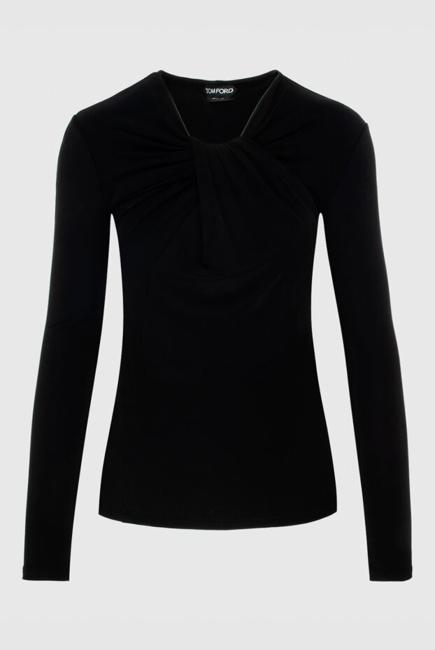 Tom Ford black sweater with draping from the neckline women's 171156 - photo 1