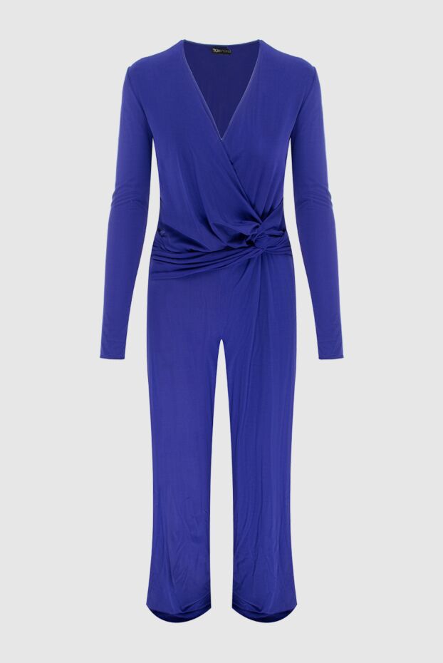 Tom Ford v-тәрізді декалы күлгін әйелдер комбинезоны 171157 - фото 1