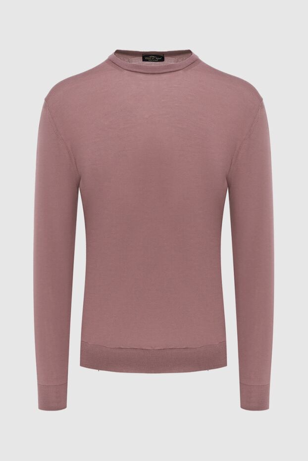 Cesare di Napoli men's jumper in plain plain wool in soft pink tone
171219 - photo 1