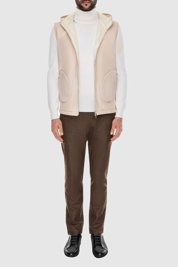 Gran Sasso beige wool vest for men 171259 - photo 2