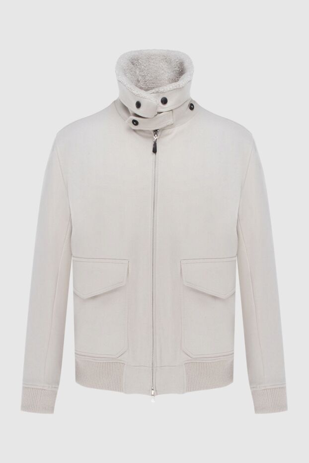 Gran Sasso white wool bomber jacket for men 171260 - photo 1