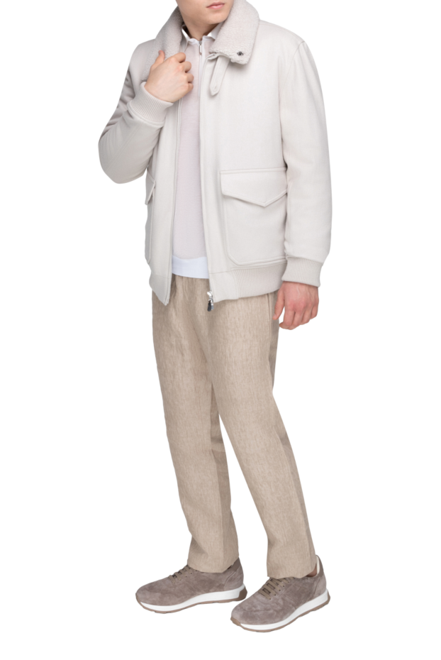 Gran Sasso white wool bomber jacket for men 171260 - photo 2