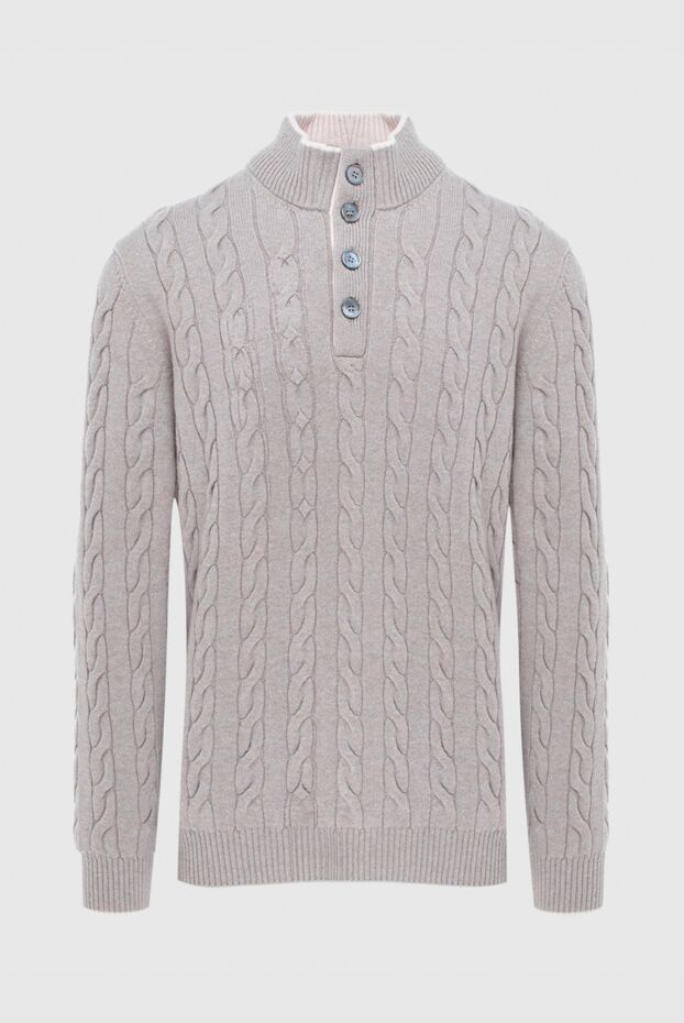 Gray cable knit troer men's - photo 1