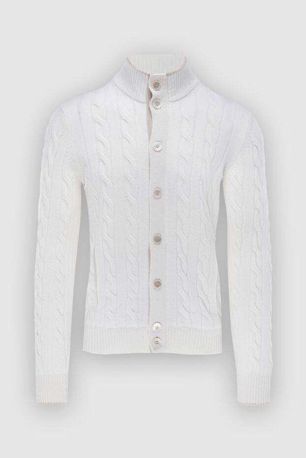Gran Sasso cashmere white cardigan for men 171351 - photo 1