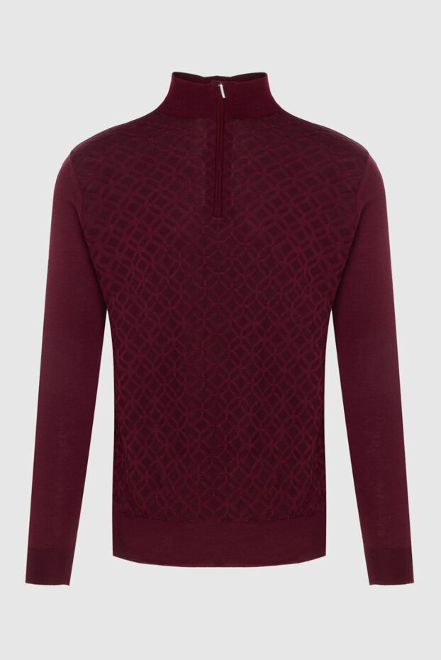 Cesare di Napoli burgundy troyer in a contrasting textured pattern for men 171384 - photo 1