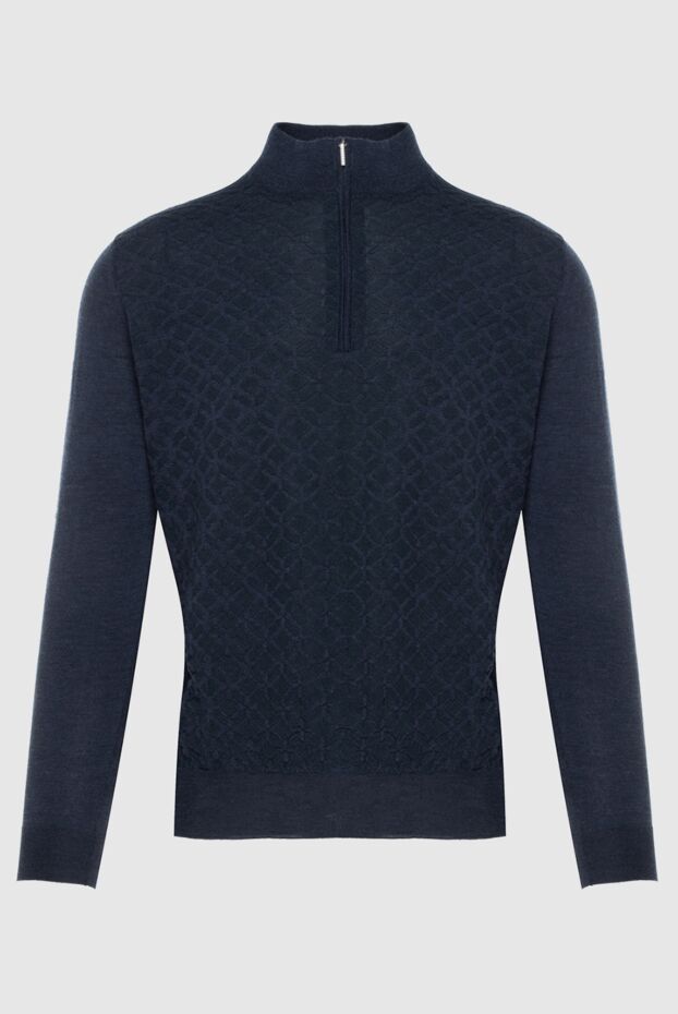Cesare di Napoli blue troyer in a textured pattern for men 171385 - photo 1