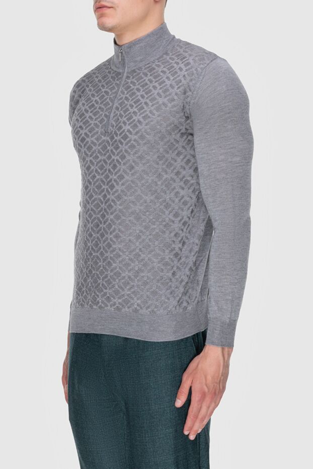 Cesare di Napoli grey troyer in a textured pattern for men 171386 - photo 3