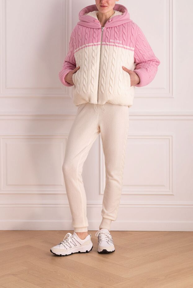 Miu Miu wool and cashmere jacket pink for women 171424 - photo 2