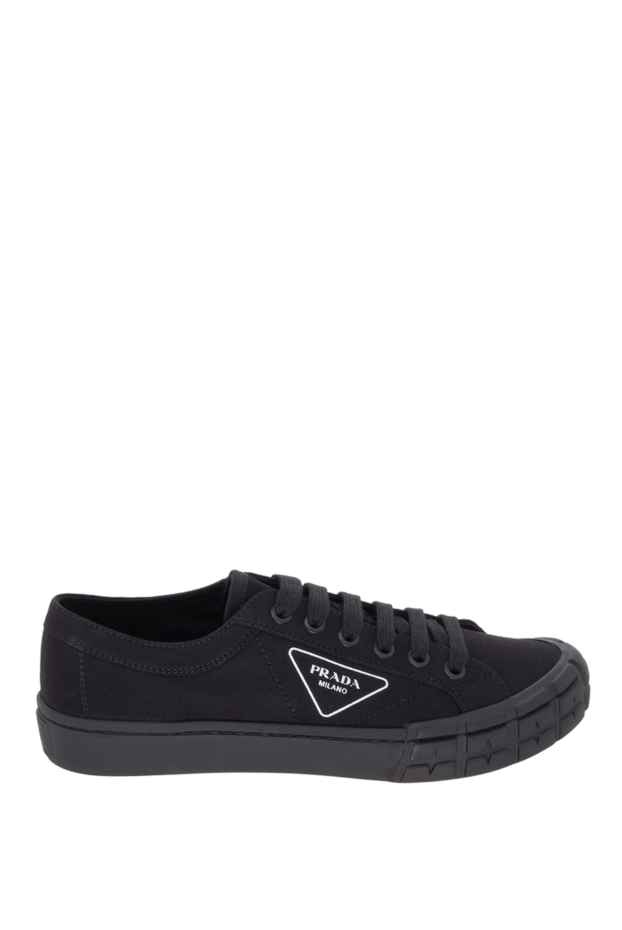 Black canvas snickers for men - photo 1