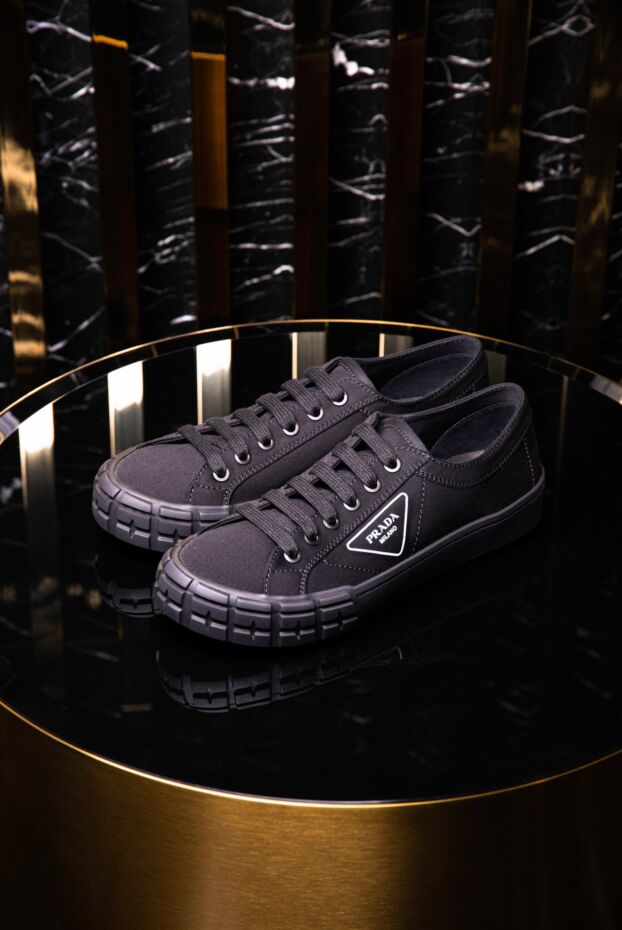 Black canvas snickers for men - photo 2