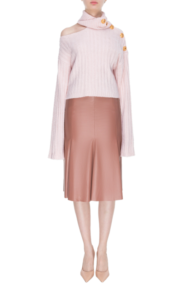 Balmain asymmetrical off-the-shoulder long sleeve jumper with buttons 171528 - photo 2
