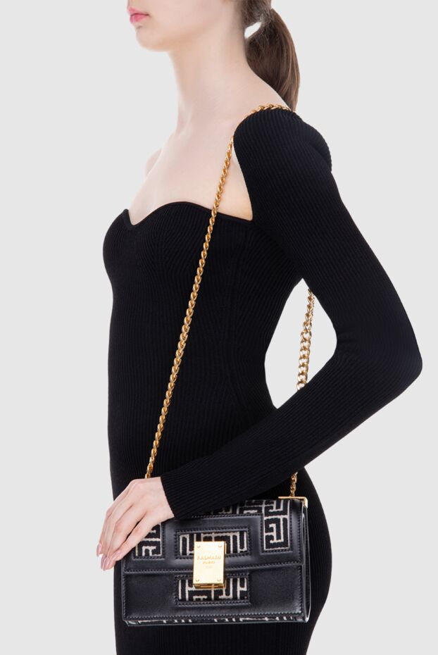 Balmain сумка женская черная 171556 - фото 3