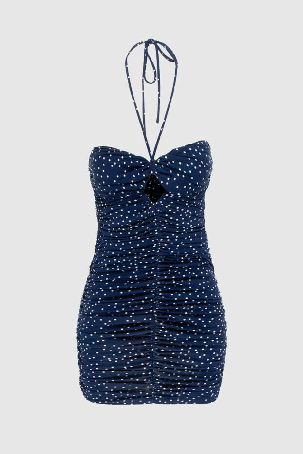 Off the shoulder dress with ruffle effect all over blue - photo 1