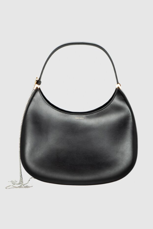 Magda Butrym women's black leather clutch bag with logo 171599 - photo 1