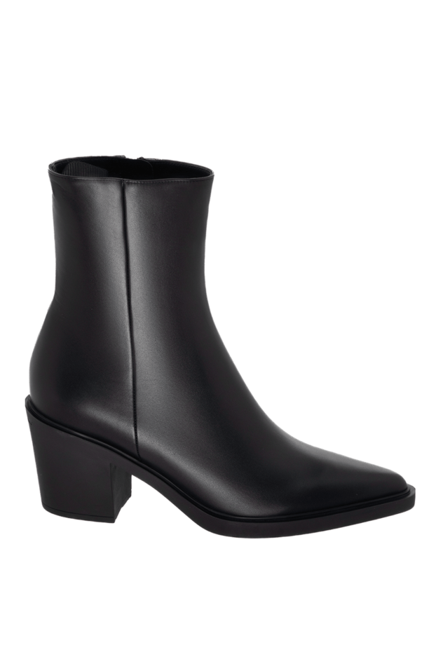 Gianvito Rossi black leather boots with stable heel and pointed toe women's 171668 - photo 1