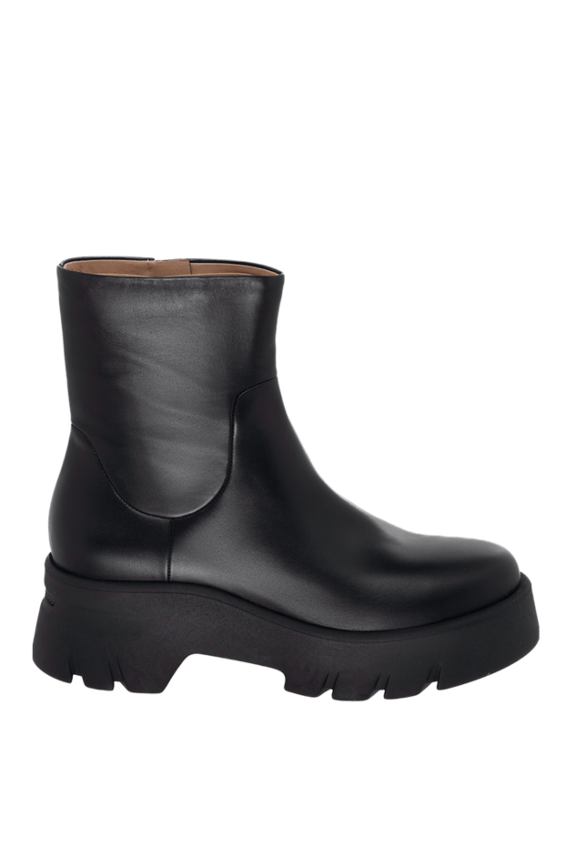 Gianvito Rossi black leather boots with chunky lug sole women's 171671 - photo 1