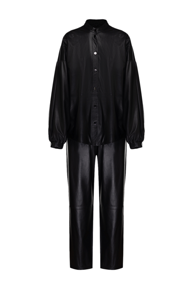 Fleur de Paris black leather pantsuit for women 171697 - photo 1