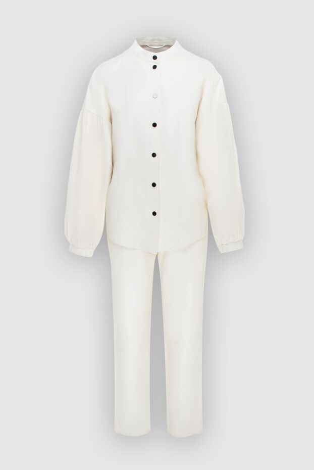 Fleur de Paris white leather pantsuit for women 171698 - photo 1