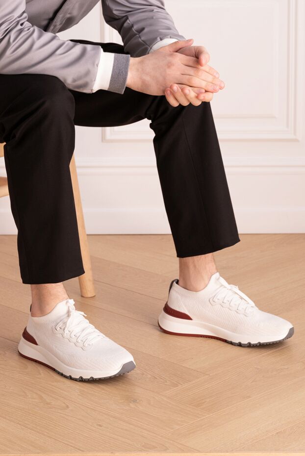 White wool sneakers for men - photo 2