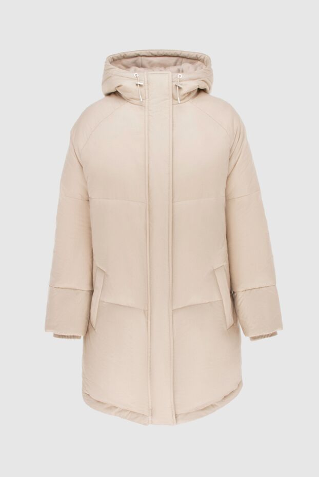 Loro Piana women's down jacket made of matte fabric in beige color with a hood 171747 - photo 1