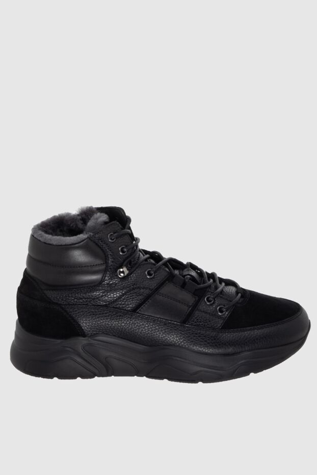 Doucal`s winter black leather and suede sneakers with fur lining
171752 - photo 1