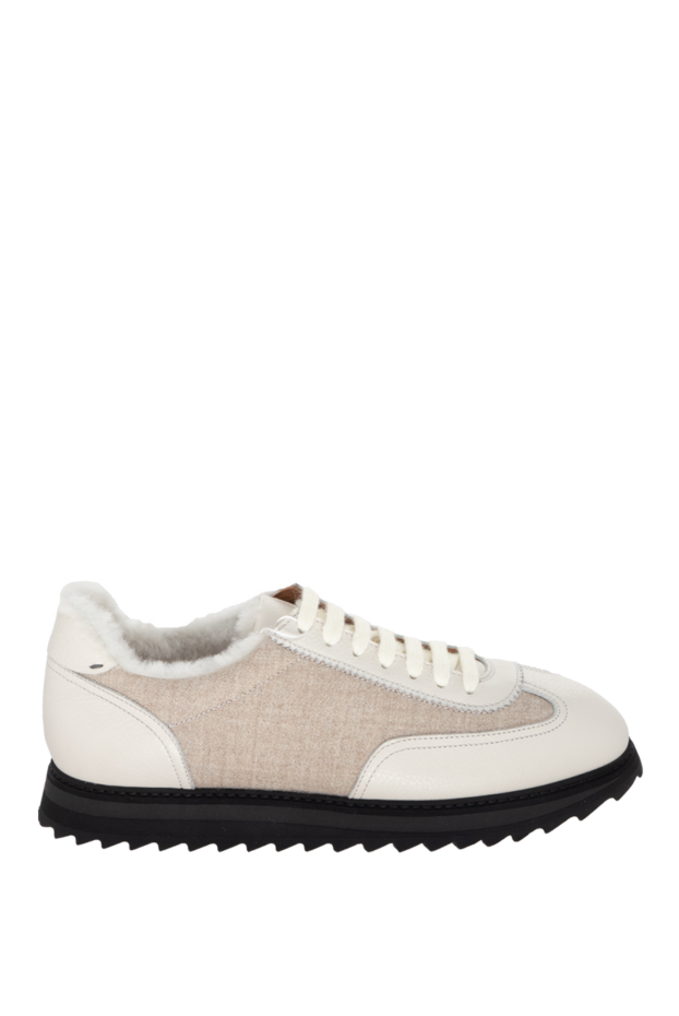 Doucal`s beige men's snickers 171759 - photo 1