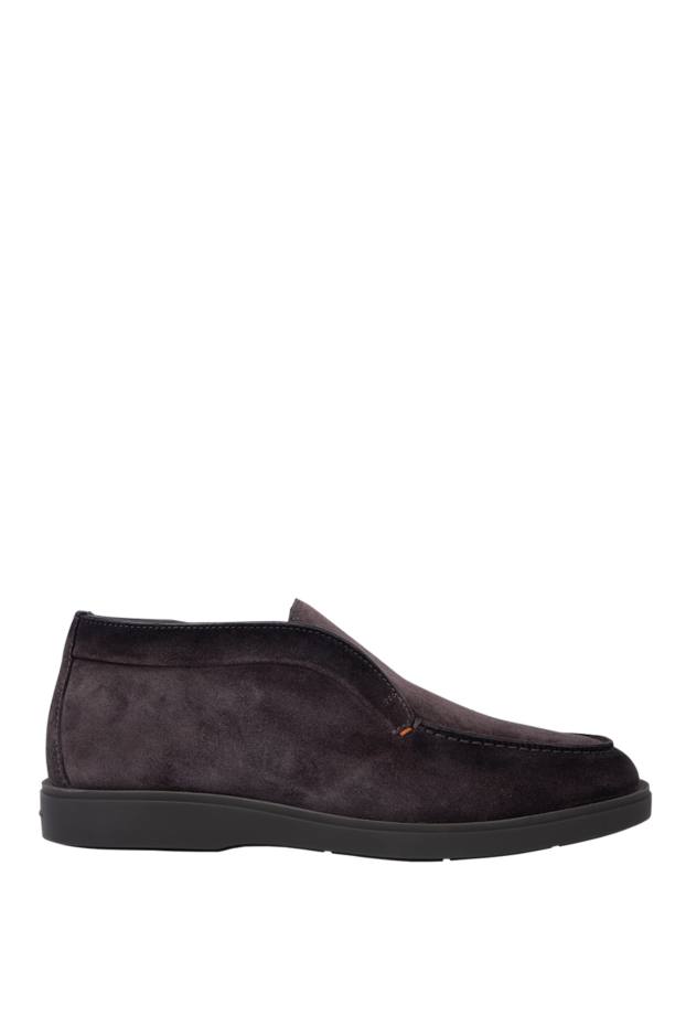 Santoni dark brown nubuck loafers for men with fur
171796 - photo 1