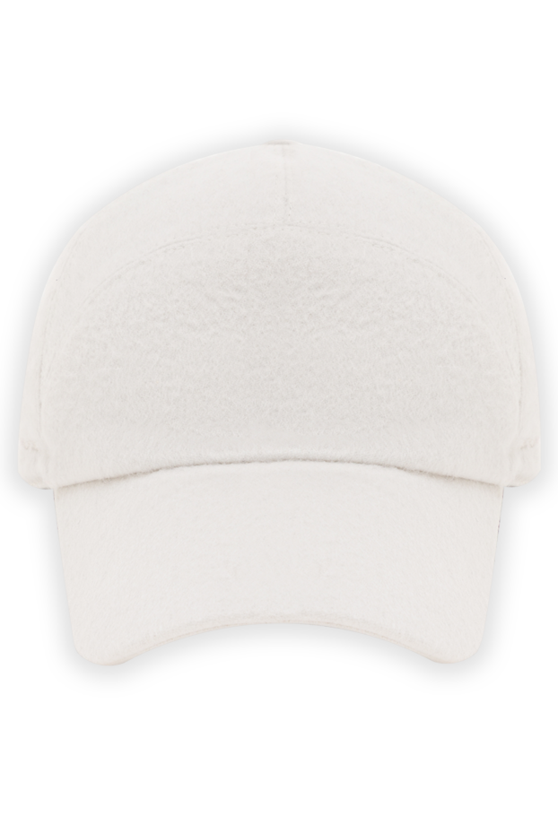 Kiton white cashmere cap with embossed seam on front panel for men 171832 - photo 1