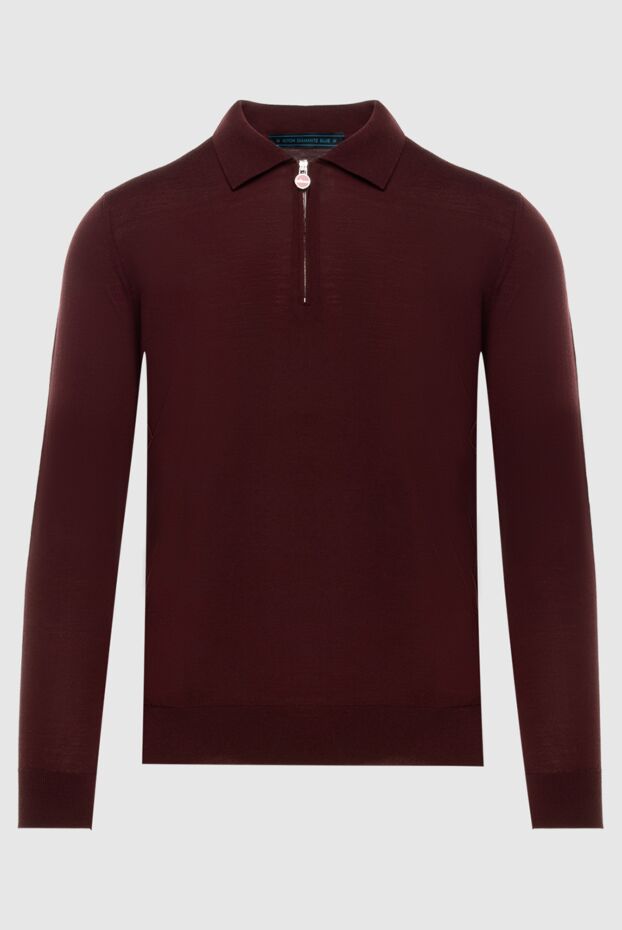 Kiton long sleeve polo in dark shade with zip and soft wool texture
171840 - photo 1