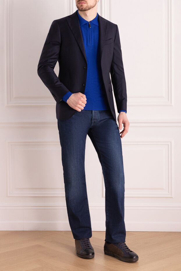 Sartoria Latorre blue wool jacket for men 171903 - photo 2